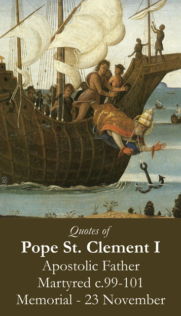 Nov 23rd: Pope St. Clement I Prayer Card